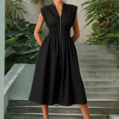 🔥💃 NEU 2025: Elegantes V-Cut Maxikleid mit Seitenschlitz – Jetzt 30% sparen!