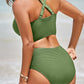 👙2025 New Type ~50% OFF 👙Texturiertes Bikini-Set mit Knotendetail und High-Waist-Schnitt