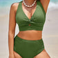 👙2025 New Type ~50% OFF 👙Texturiertes Bikini-Set mit Knotendetail und High-Waist-Schnitt