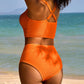 👙2025 New Type ~50% OFF 👙Texturiertes Bikini-Set mit Knotendetail und High-Waist-Schnitt