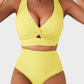 👙2025 New Type ~50% OFF 👙Texturiertes Bikini-Set mit Knotendetail und High-Waist-Schnitt