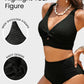 👙2025 New Type ~50% OFF 👙Texturiertes Bikini-Set mit Knotendetail und High-Waist-Schnitt