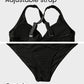👙2025 New Type ~50% OFF 👙Texturiertes Bikini-Set mit Knotendetail und High-Waist-Schnitt
