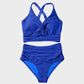 👙2025 New Type ~50% OFF 👙Texturiertes Bikini-Set mit Knotendetail und High-Waist-Schnitt