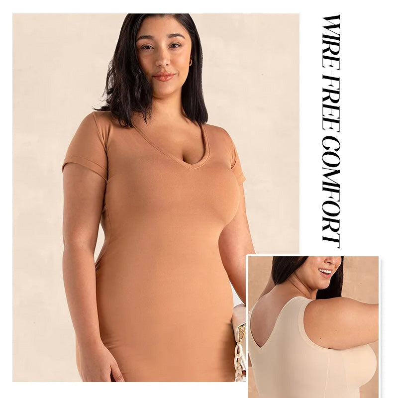 💃【Must-Have für Curvy Ladies!】 Bügelloser Mega-Comfort-BH | Aktion: Kauf 2, 1 gratis! Schluss mit drückenden Trägern – endlich frei atmen! 👙
