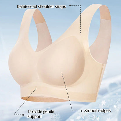 💃【Must-Have für Curvy Ladies!】 Bügelloser Mega-Comfort-BH | Aktion: Kauf 2, 1 gratis! Schluss mit drückenden Trägern – endlich frei atmen! 👙