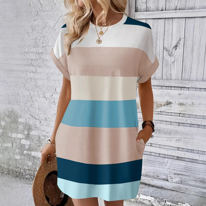 ⏳ Zeitlich begrenztes Angebot: Damen-Kleid mit Rundhalsausschnitt und Taschen für den Alltag