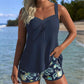 Bedrucktes Badeanzug-Set mit Oberteil und Shorts