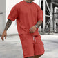 👕 50% RABATT! 🔥 Set aus Freizeit-T-Shirt mit Kurzen Ärmeln & Shorts für Herren – Bequemer Schnitt, Leichter Stoff & Perfekt Für Warme Tage ☀️