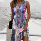 ✨Müheloser Stil: Komfort trifft Eleganz🏖️Sommer-Specials🌴Damen ärmellose V-Ausschnitt-Printkleider