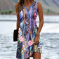 ✨Müheloser Stil: Komfort trifft Eleganz🏖️Sommer-Specials🌴Damen ärmellose V-Ausschnitt-Printkleider
