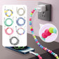 🌈🔋2-in-1 Perlen-Ladekabel mit Dual-Port und bunter Perlenkette