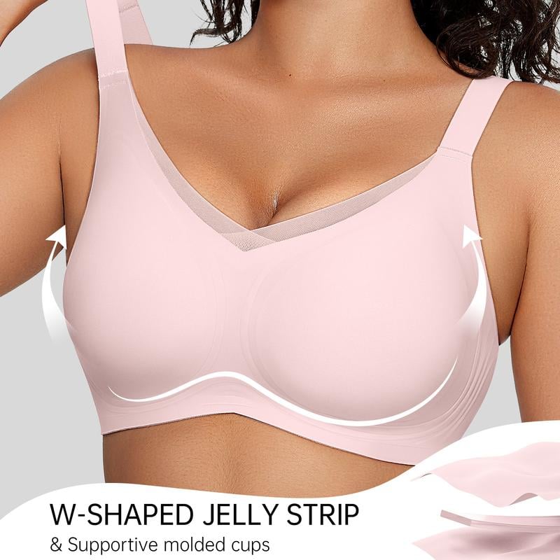 💃Was soll ich morgen tragen?💓Bügelloser nahtloser Push-Up-BH aus Mesh mit V-Ausschnitt für Damen