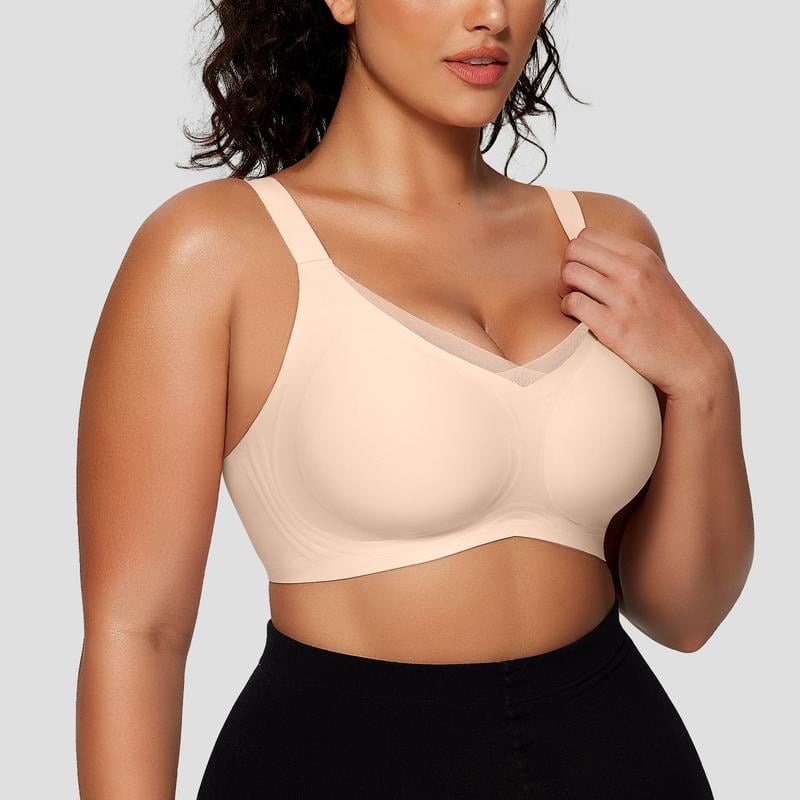 💃Was soll ich morgen tragen?💓Bügelloser nahtloser Push-Up-BH aus Mesh mit V-Ausschnitt für Damen
