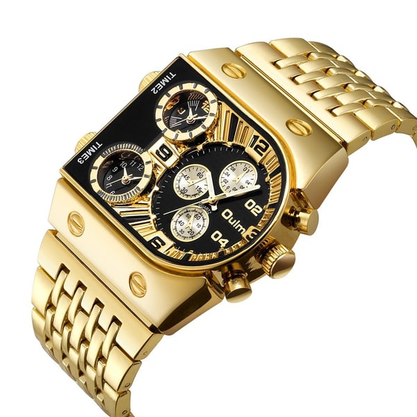 💼Business-Herrenuhr | Großes 51-mm-Zifferblatt | Faltschließe aus Gold und Edelstahl | Wasserdicht und stilvoll