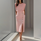 🌸💐Elegantes Midikleid mit Schlitz für Damen