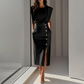 🌸💐Elegantes Midikleid mit Schlitz für Damen