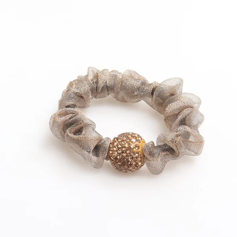 Elegante Strass-Steinchen Mesh Haargummis