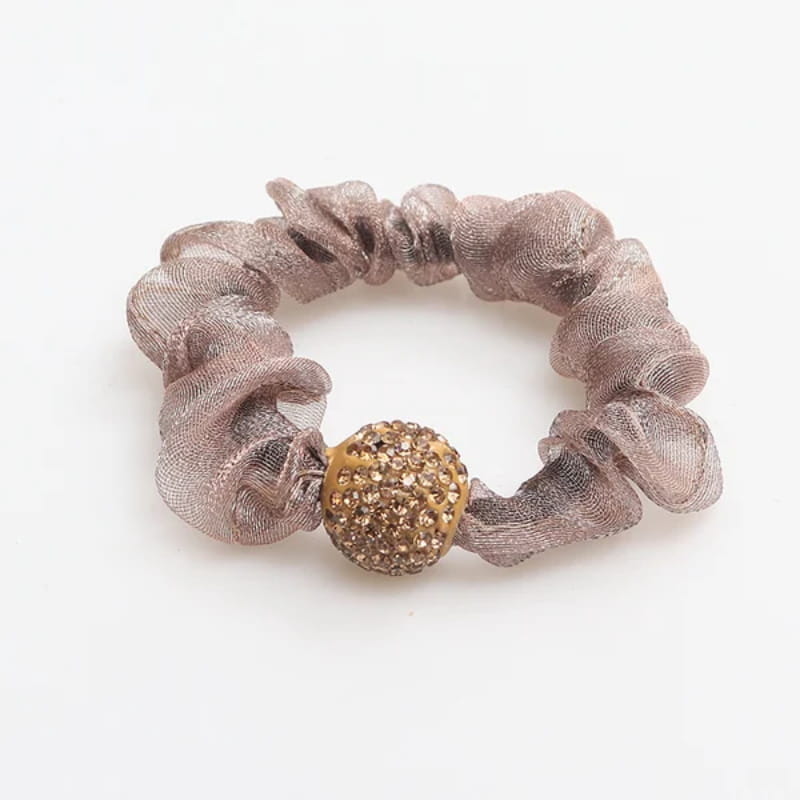 Elegante Strass-Steinchen Mesh Haargummis