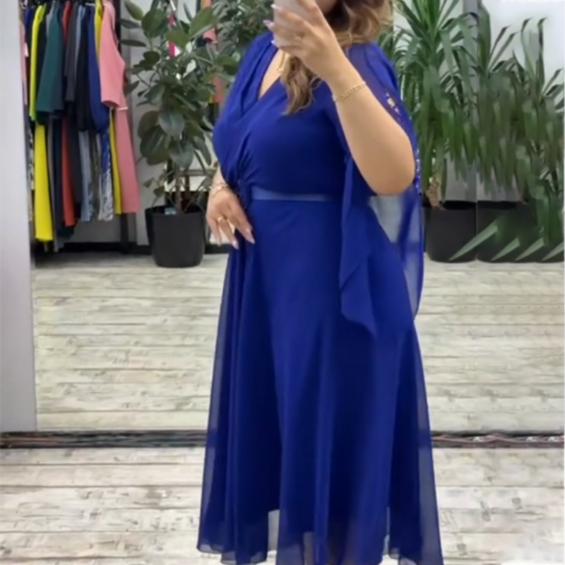👗Elegantes Kleid mit V-Ausschnitt für Frauen