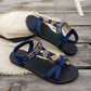 👡 LIMITIERTES ANGEBOT: 49% RABATT! 🌼 Flache Damen-Sandalen – Runde Zehen, Atmungsaktiv, Verstellbarer Knöchelriemen & Blumen-Dekor ✨