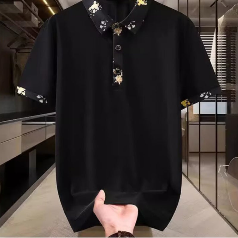 Lässiges bedrucktes Kurzarm-Hemd für Herren