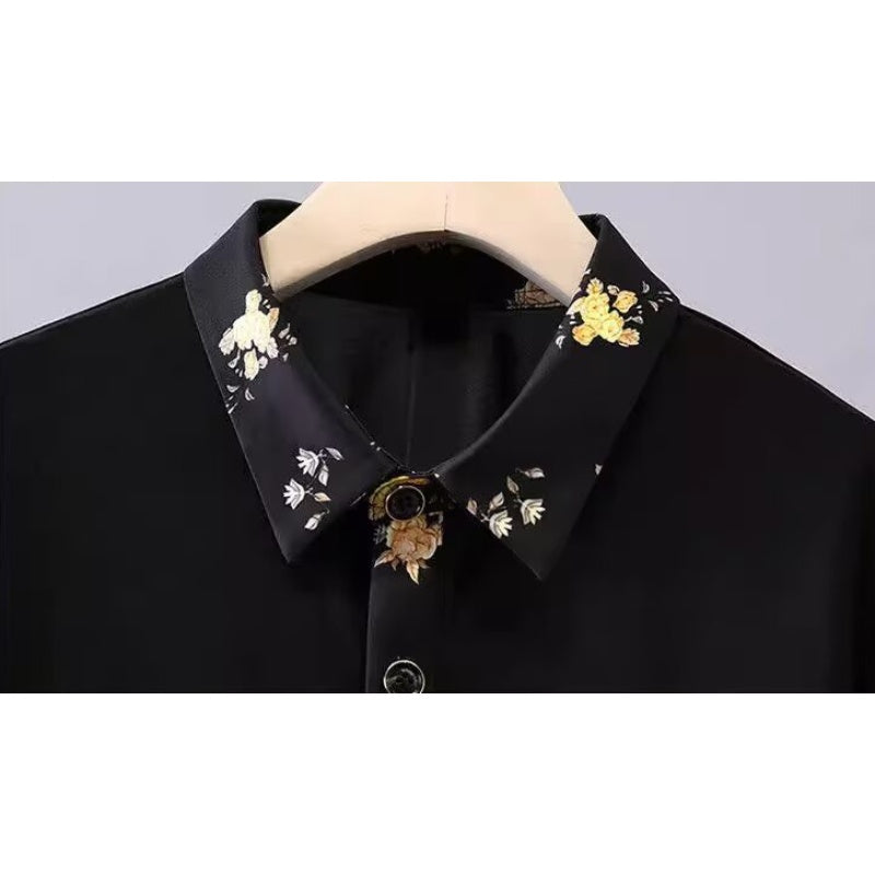 Lässiges bedrucktes Kurzarm-Hemd für Herren