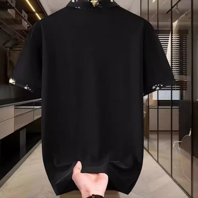 Lässiges bedrucktes Kurzarm-Hemd für Herren