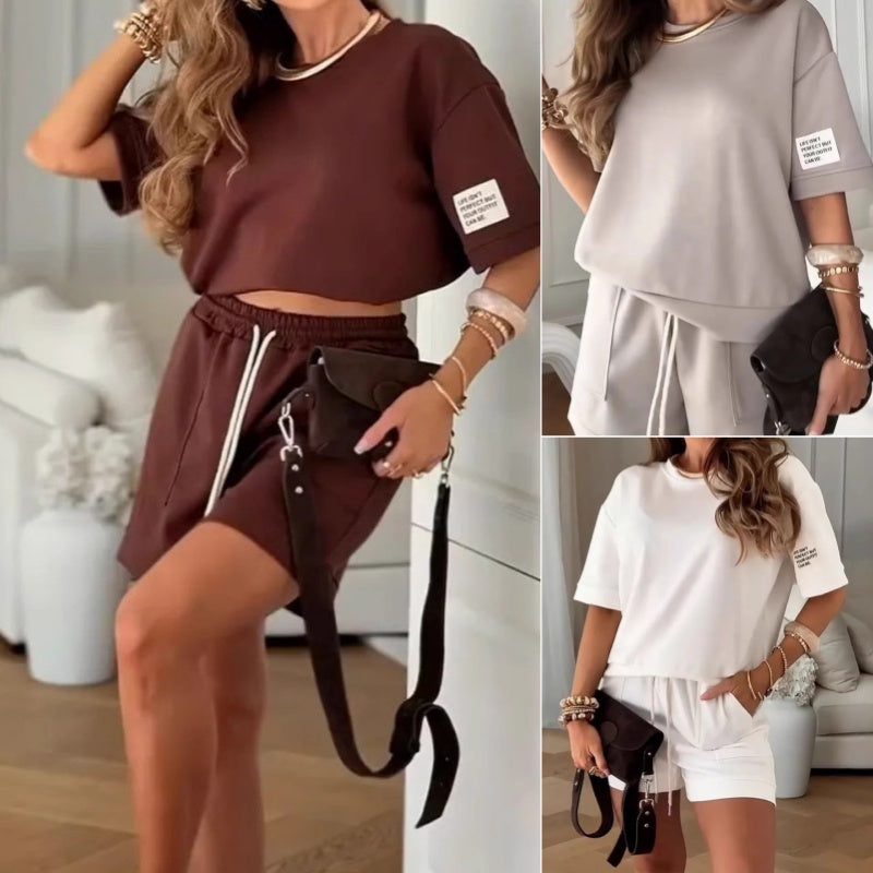 🌟Damen-Zweiteiler mit stylischem Top und Shorts