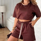 🌟Damen-Zweiteiler mit stylischem Top und Shorts