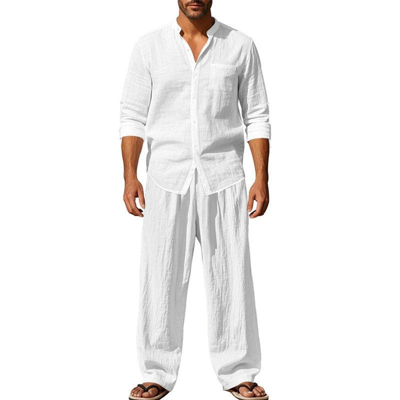 Herren Freizeit-Set – atmungsaktives Hemd & Hose – bequem, leicht & vielseitig – ideal für Sommer, Alltag & Reisen