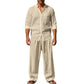 Herren Freizeit-Set – atmungsaktives Hemd & Hose – bequem, leicht & vielseitig – ideal für Sommer, Alltag & Reisen
