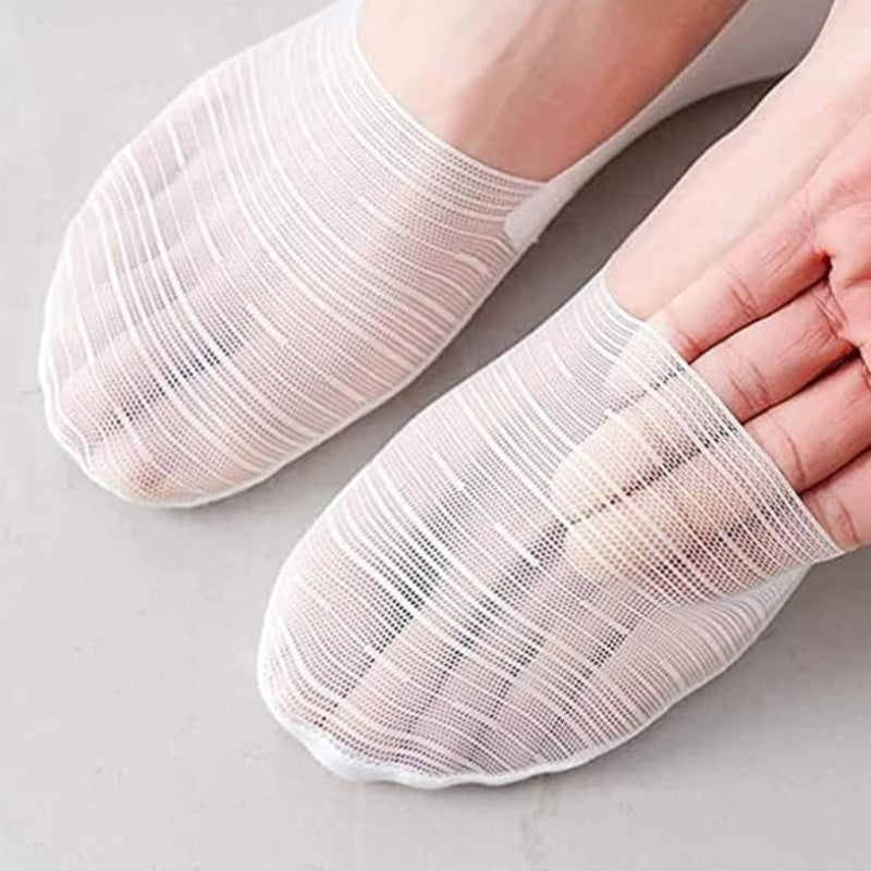 5 Pairs Ice Silk No-Show Socks Set
