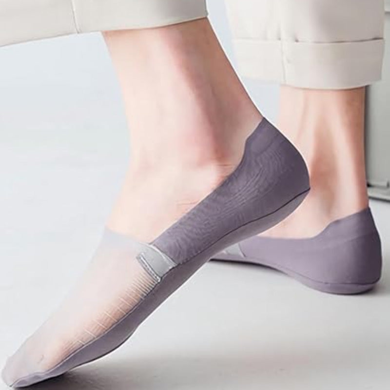 5 Pairs Ice Silk No-Show Socks Set
