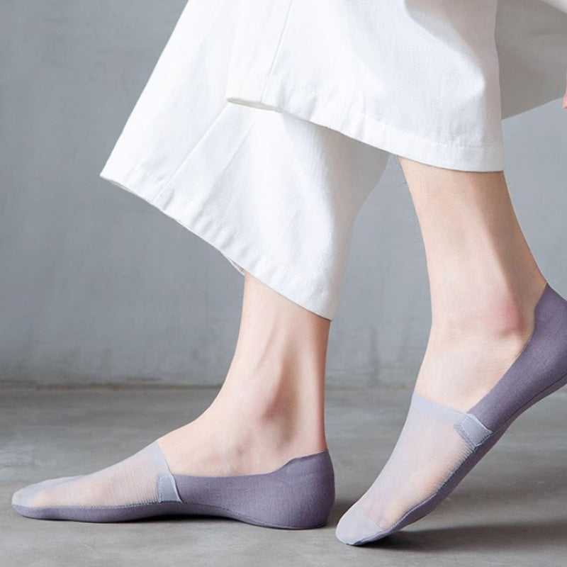 5 Pairs Ice Silk No-Show Socks Set
