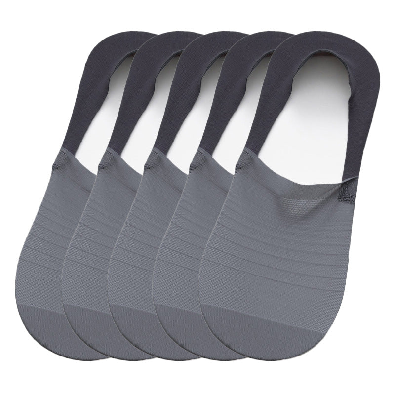 5 Pairs Ice Silk No-Show Socks Set