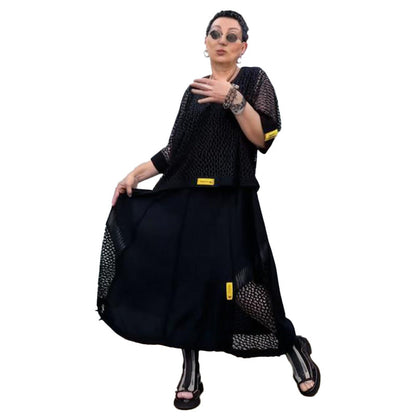 Damen ärmelloses Kleid- und Überwurf-Set