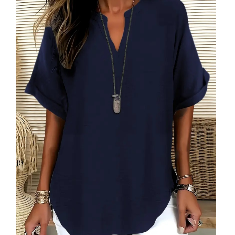 🌸50% RABATT 👚 Damen-Freizeithemd – locker geschnitten, einfarbig & atmungsaktiv, ideal für Sommer, Büro & Freizeit ☀️🌸