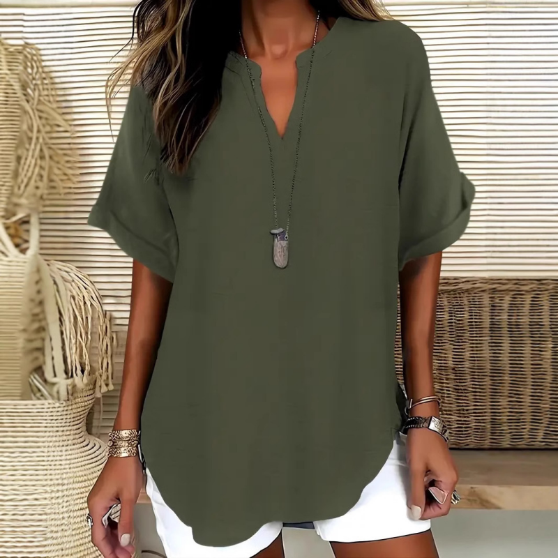 🌸50% RABATT 👚 Damen-Freizeithemd – locker geschnitten, einfarbig & atmungsaktiv, ideal für Sommer, Büro & Freizeit ☀️🌸