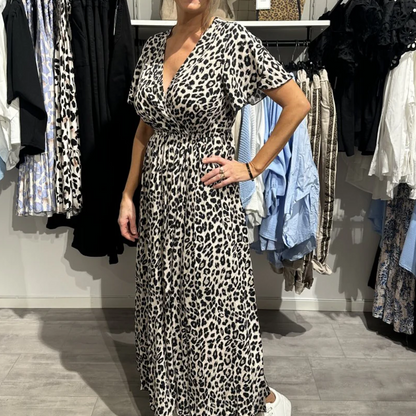 🔥Sommer-Schnäppchen 49％ RABATT💝Modisches Maxikleid mit Leopardenmuster für Damen