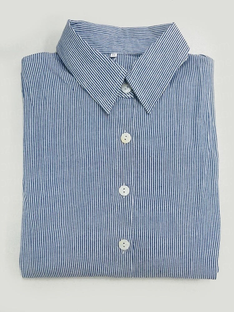 🌸Was soll ich morgen anziehen?💐Gestreifte Strickjacke Loose Large Size Unregelmäßiges Kleid