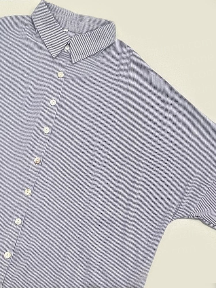 🌸Was soll ich morgen anziehen?💐Gestreifte Strickjacke Loose Large Size Unregelmäßiges Kleid