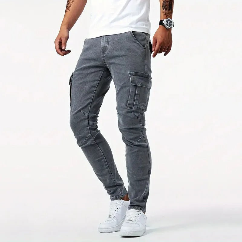 👖🔥 50% RABATT! Men's Slim Fit Jeans mit funktionalen Taschen – schlanke Silhouette, smarter Stauraum.