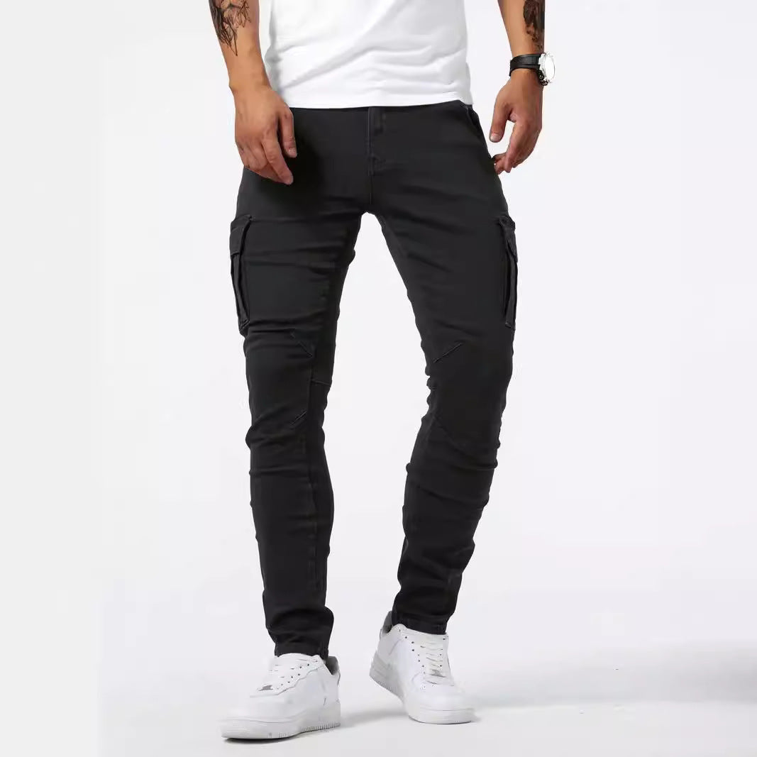 👖🔥 50% RABATT! Men's Slim Fit Jeans mit funktionalen Taschen – schlanke Silhouette, smarter Stauraum.