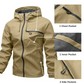 Einfarbige Outdoor-Sportjacke für Herren