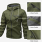 Einfarbige Outdoor-Sportjacke für Herren