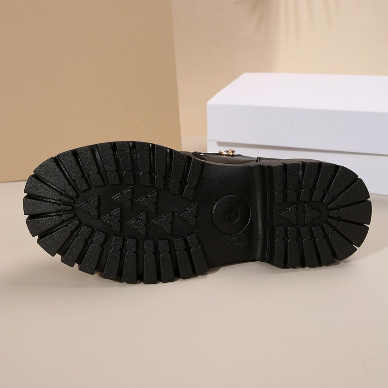 🔥Modische schwarze Stiefeletten aus PU-Leder für Damen