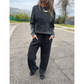 Set mit Vintage-Waschung – Cropped Hoodie und Hose