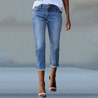 Modische High-Waist-Jeans für Damen