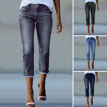 Modische High-Waist-Jeans für Damen